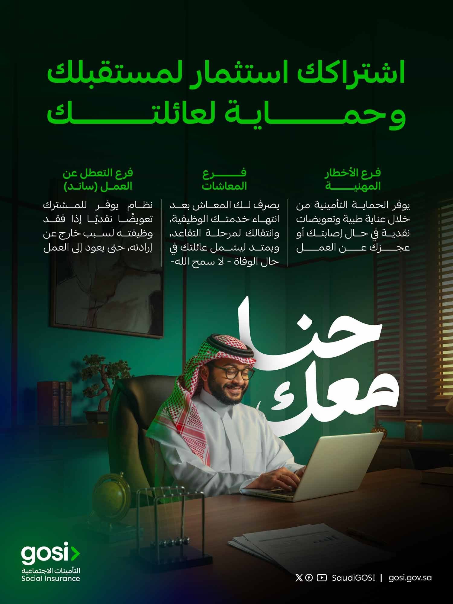 Under the Slogan “We Are with You,” GOSI Launches Social Insurance Protection Campaign to Raise Awareness of Social Insurance Rights and Benefits